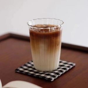 Vendita calda 450ml di alta borosilicato a strisce chiaro da Dessert tazze di vetro Espresso bicchierino con manico per la casa - Product Image 5