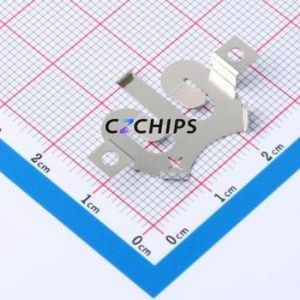 MY-2032-32-J Button & Strip Battery Connector SMD Connector Battery Clip CR2032 Phosphor Bronze Nickel - Product Image 1