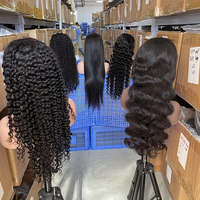Deepwave – perruque lace frontal wig en vison invisible hd, 13x4, perruque indienne brute, cheveux naturels, bon marché