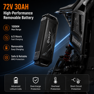 มอเตอร์ไซค์วิบาก GT600 ประสิทธิภาพสูง 72V 7500W ระยะทาง 100 กม. สำหรับผู้ใหญ่ รถมอเตอร์ไซค์ไฟฟ้าออฟโรด - Product Image 2