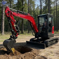 Mini-excavatrice sur chenilles de 3 tonnes avec moteur EURO5/EPA, commande par joystick et pince de préhension, haute efficacité, vente en gros