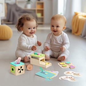 Juego de juguetes educativos de ciencia: Rompecabezas de madera, campana, tarjeta negra, juguete de golpear bolas, juego de juguetes de aprendizaje profesional múltiple, caja de regalo - Product Image 1