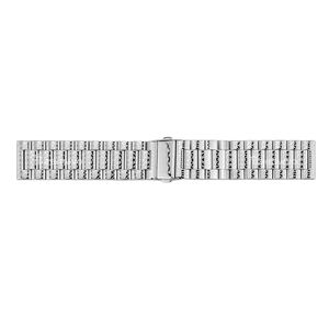 Maenwvo Vintage Luxury 22mm Stainless Steel <b>Watch</b> Strap with White Breathable Deployant Clasp 180mm Band Length - Product Image 1