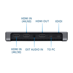 UC5000 อุปกรณ์บันทึกวิดีโอแบบ Dual HDMI ความละเอียด 4K60 พร้อมไมโครโฟนในตัว รองรับการส่งสัญญาณแบบ Zero Lag Passthrough สำหรับงานเสียงและวิดีโอระดับมืออาชีพ - Product Image 2