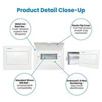 Boîtier de distribution d'alimentation JINHAI série AP 8 voies 150A 380V IP30, base métallique, panneau plastique, montage mural, coffret de câblage