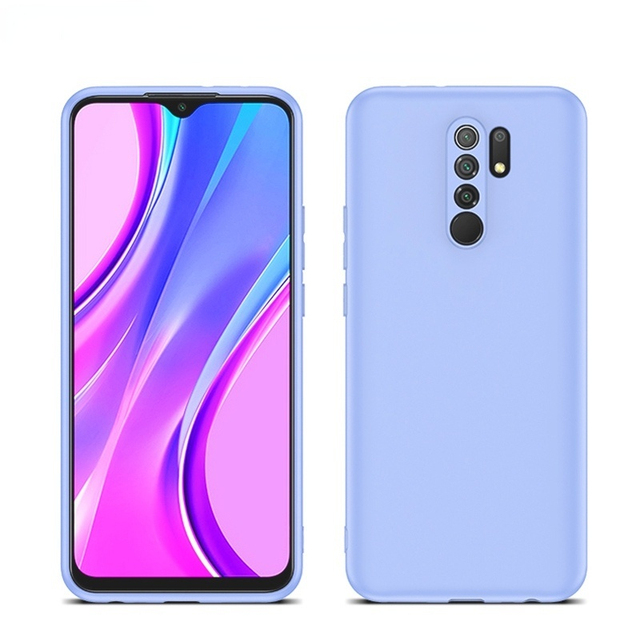 For Redmi9 New Upgrade Full Cover Camera Liquid Silicone Phone case for xiaomi Redmi 9 Original Soft Protective Back Cover