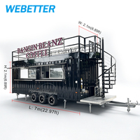WEBETTER Snelle Dubbeldekker Mobiele Restaurants Bar Bakkerij Fruit & Water BBQ Goede Vending Catering Foodtruck Aanhangwagen Voedselwinkel