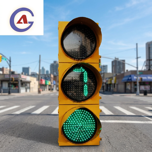 Feu de signalisation routière LED IP65 300 mm Rouge/Vert Solaire et Alimentation Secteur Certifié CE ROHS - Product Image 2