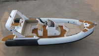Bateau pneumatique à rames gonflables Hypalon entièrement blanc RIB 700 avec certificat CE RIB 700 pour 15 personnes