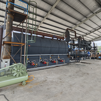 Machine de pyrolyse continue en lots pour transformer le plastique en carburant, avec usine de production d'huile de pyrolyse de pneus usagés en diesel