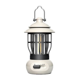 Camping Lantern Warm White Light USB Charging Outdoor Portable <b>Tent</b> Lighting ABS Material Retro Style - Product Image 1