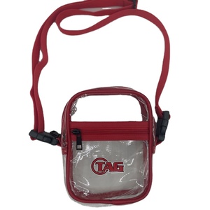 Sac approuvé pour le stade avec logo, mini sac bandoulière transparent en PVC pour femme, sac messager transparent personnalisé en TPU - Product Image 1
