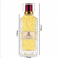 Nouveau design, vente en gros, flacon de parfum vide en verre transparent unique de 100 ml avec pulvérisateur à sertir, 100 ml avec boîte d'emballage