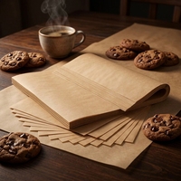 Papier sulfurisé en silicone prédécoupé, antiadhésif, imperméable, résistant à la graisse, de qualité alimentaire, en pâte de bois naturelle, écologique, en feuilles plates