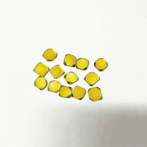 Mcd अनुकूलन योग्य एकल क्रिस्टल पीले सिंथेटिक डायमंड प्लेट hpht संसाधित वर्ग ओम डायमंड कटिंग प्लेट - Product Image 3