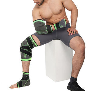 Nouveautés : Genouillère de compression sportive en nylon tricoté 3D élastique avec ceinture - Product Image 3