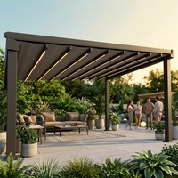 Pergola rétractable en tissu en aluminium 6063-T5 pour les constructeurs et les entrepreneurs