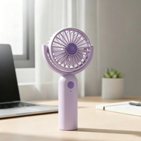 Ventilateur portable en plastique à 3 vitesses, rechargeable par USB, avec angle réglable à 180°, pour voiture/camping-car, hôtel, usage domestique et extérieur