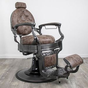 Sillón de Peluquería Hidráulico Clásico con Reposabrazos, Estilo Retro, para Salón de Belleza - Product Image 1
