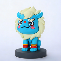 Figurine d'action en PVC de dragon bleu mignon, nouvelle collection, personnalisée, de l'usine Shengye Toy, figurine animale d'anime, porte-clés décoratif