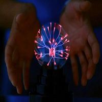 Boule de plasma statique, lampe fluorescente en verre et plastique, contrôle sonore, pour Halloween, Diwali, fête de remise de diplôme