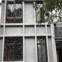 Ventanas de hierro forjado a mano de lujo elegante ventana
