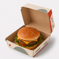 Sac en papier personnalisé pour emporter, pour poulet frit, burger, poisson et frites, emballage alimentaire pour les en-cas de rue, pour la restauration rapide