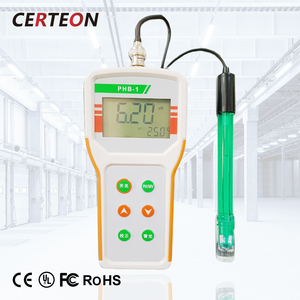 เครื่องวัดค่า <span class=keywords><strong>pH</strong></span> แบบพกพาพร้อมระบบชดเชยอุณหภูมิสำหรับการทดสอบน้ำเสีย - Product Image 1