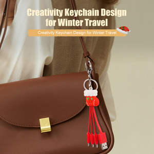 Vui Giáng Sinh Quà Tặng 3 Trong 1 Cáp <span class=keywords><strong>USB</strong></span> Đa Chức Năng Phổ Keychain 3 Trong 1 Sạc Cáp - Product Image 6