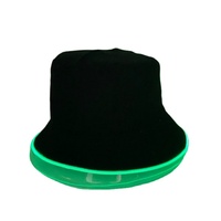 Chapeau Bob LED Vert Lumineux pour Hommes et Femmes – Accessoire Néon pour Festival et Soirée Rave