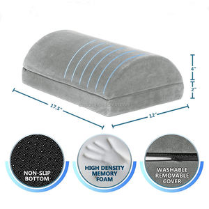 Ergonomic chân phần còn lại có thể điều chỉnh dưới bàn chỗ để chân Bộ nhớ bọt đệm ghế văn phòng chân gối nửa mặt trăng chân hỗ trợ - Product Image 4