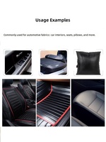Tissu en cuir de fibre de carbone PU résistant à l'abrasion pour la modification intérieure de voiture : garniture de seuil de porte, console centrale, sièges et mobilier
