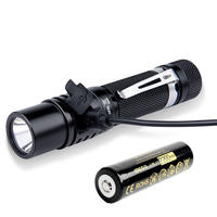 Senter obor LED taktis isi ulang daya tinggi, senter saku darurat Manual USB Mini 2024 aluminium 18650