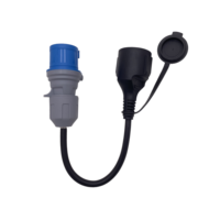 Câble de 0,35 m, adaptateur 16 ampères vers 16 ampères, prise CEE 3 broches vers prise FRANÇAISE, GX03F-1
