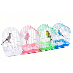 Toptan Premium Küçük Metal Evcil Hayvan Papağan Yuvası Taşıma Çantası Renkli Kuş Kafesi Plastik Tepsili Muhabbet Kuşları ve Parakeetler için - Product Image 1
