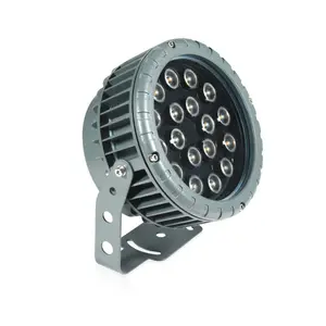 Projecteur LED rond 18W, coque en aluminium moulé sous pression, étanche IP65, usage Commercial