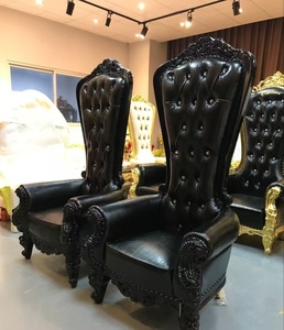 Chaise de trône de roi à dossier haut bon marché en gros à louer chaise de <span class=keywords><strong>mariage</strong></span> de luxe pour le marié et la mariée arrangement d'événement de <span class=keywords><strong>mariage</strong></span> - Product Image 3