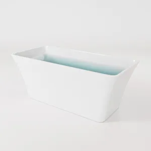 Hot Sale New Design White Luxury Artificial Resin Stone Freestanding Bathtub