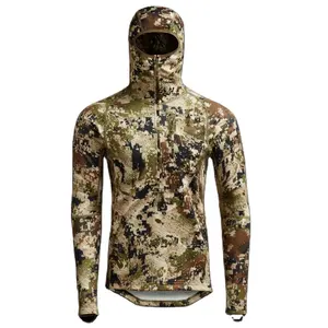Quantité minimale de commande bas chasse respirant manteau chemises léger Camouflage hommes à manches longues veste de chasse