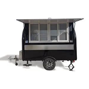 Black Mobile Catering Trailer Elegant Design for Food Truck Catering Businesses