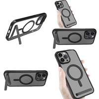 Casing Pelindung Magnetik Transparan dengan Penyangga untuk iPhone 17 Air 16 Pro Max 15 14 13 12 Plus 11, Grosir Casing Ponsel