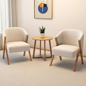 Round End <b>Table</b> 24 Inch Solid Wood V Shaped <b>Legs</b> Mid Century Modern Sofa Side <b>Table</b> Small Coffee <b>Table</b> for Small Space - Product Image 5