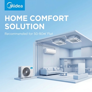 Climatiseur multi-split 3 zones Midea <span class=keywords><strong>Quattro</strong></span> <span class=keywords><strong>Inverter</strong></span> pour usage résidentiel - Product Image 1