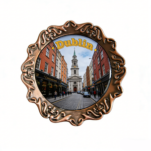 Imán de Refrigerador de Metal Personalizado, Duradero, con Diseño Personalizado al Estilo de Dublín, Irlanda - Product Image 2