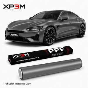 Film de protection de peinture (PPF) en vinyle TPU satiné gris météorite XP3M, 7,5 mil, auto-réparant, anti-rayures, anti-jaunissement, application à l'état humide - Product Image 1
