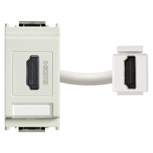 HDMI 2.1b <b>Socket</b> White 14.2cm Length <b>Plugs</b> & <b>Sockets</b> - Product Image 1