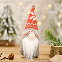 Décorations de Noël Père Noël, figurines de gnome en tricot, mini pendentifs pour sapin, décorations de maison pour les fêtes