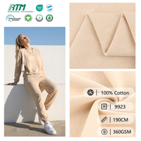 Tissu en coton pur 360 GSM à motif écailles de poisson - Maille florale 20S en tissu éponge pour sweats à capuche et hauts décontractés automne/hiver - Meilleur rapport qualité-prix