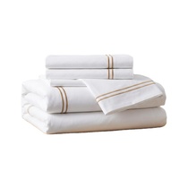 Ensemble de literie d'hôtel 100% coton 300TC tissage satiné Qualité hôtel 3-5 étoiles Taille personnalisée 240x220CM OEKO-TEX