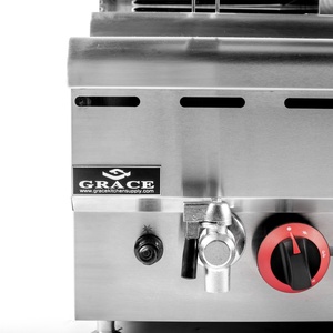 Équipement de cuisine commerciale, armoire de cuisson occidentale, corps en acier inoxydable de qualité alimentaire, <span class=keywords><strong>friteuse</strong></span> à <span class=keywords><strong>gaz</strong></span> à double cylindre 8+<span class=keywords><strong>8L</strong></span> rapide - Product Image 6